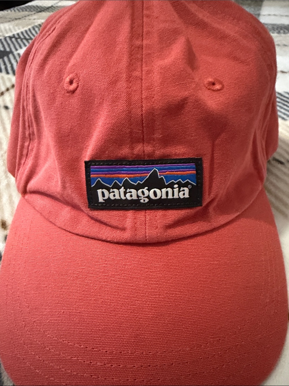 Patagonia Coral Pink Logo Baseball Cap